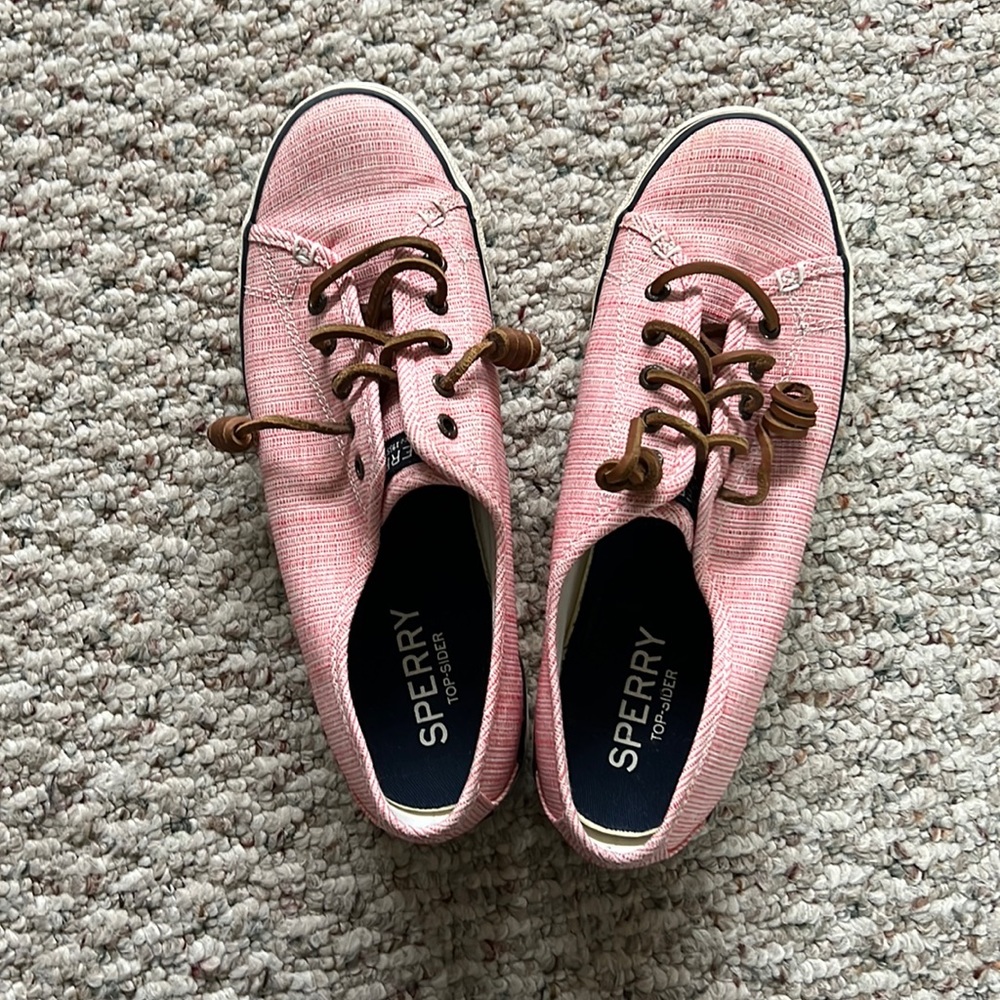 Sperry red shoes